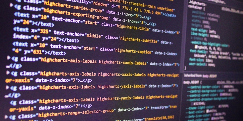 Source code on a computer screen.