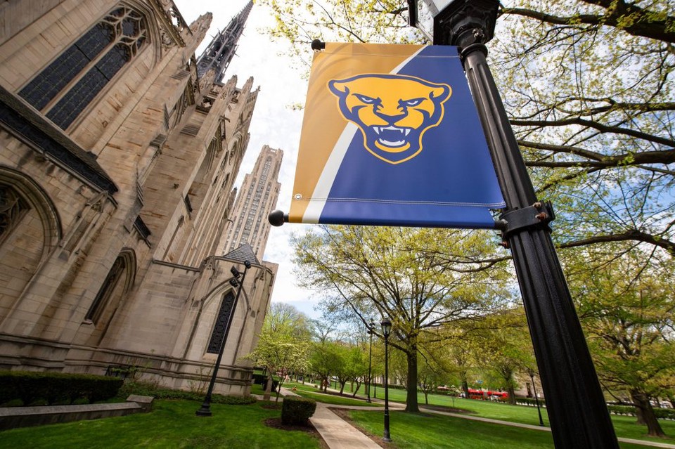 Outdoor image of a Pitt banner