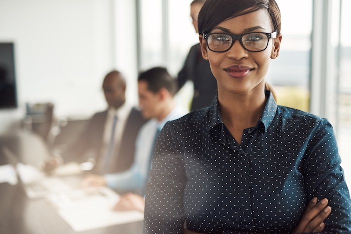 A woman in business clothes